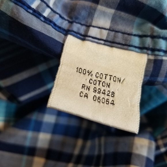 (XL) Bugatchi Shaped Fit Men's Short Sleeve Plaid Shirt Business Casual - Picture 4 of 11